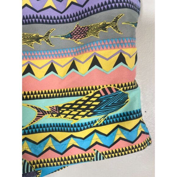 Chubbies Swim Trunks Fish S Pink Striped Resort Vacation Retro Preppy Colorful - Picture 3 of 11